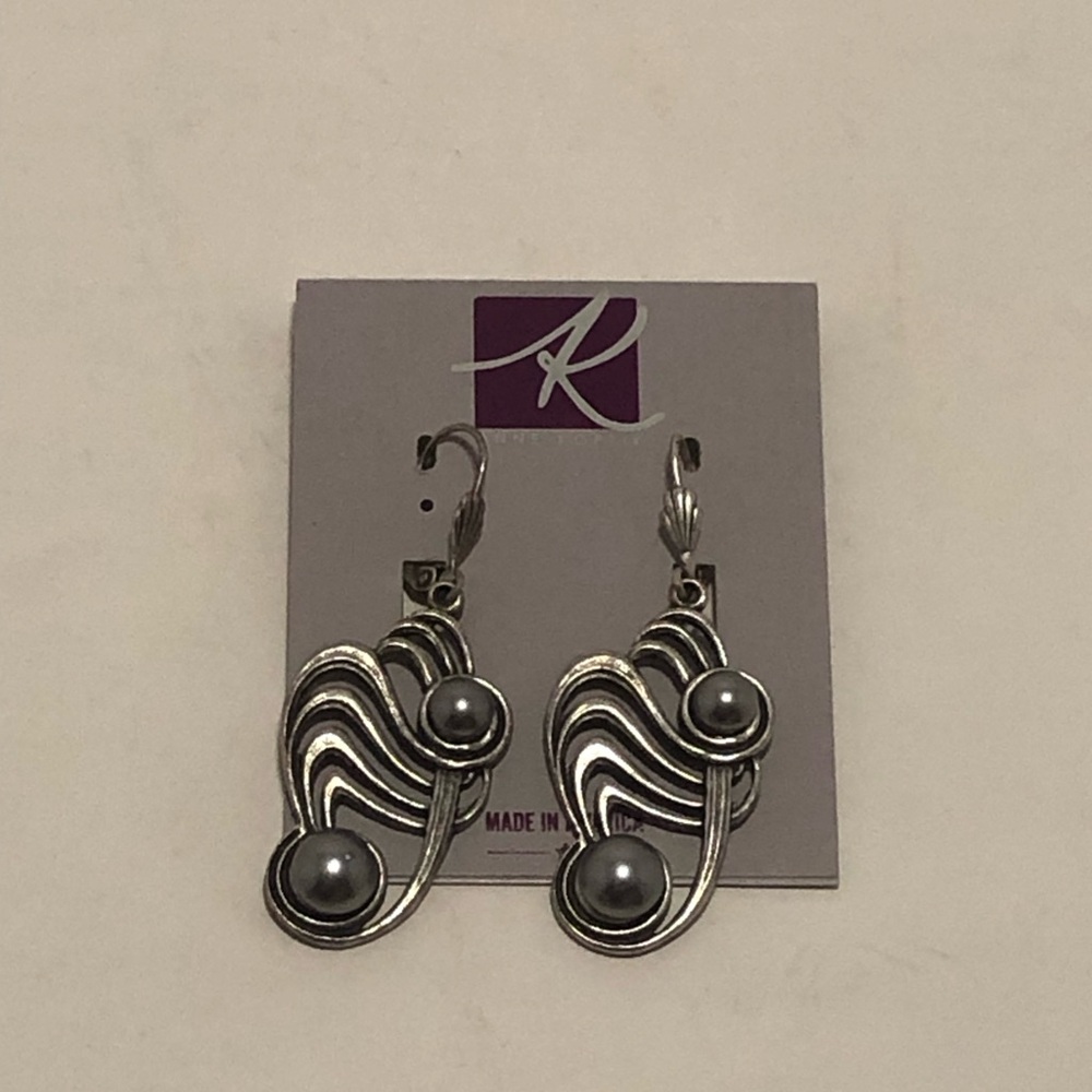 Elegant Anne Koplik Pewter Earrings